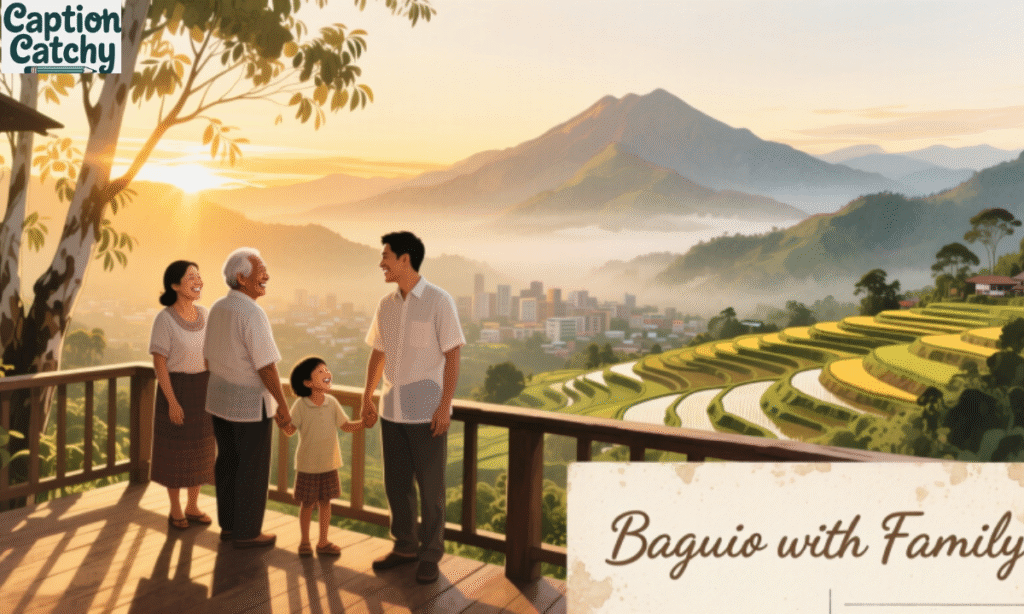 Baguio Caption with Family
