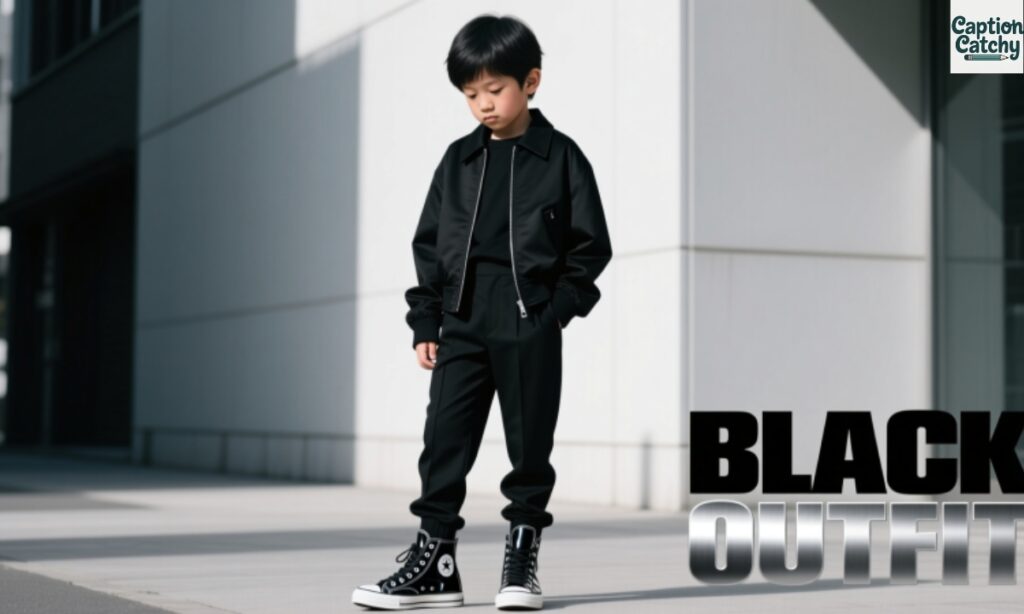 Black Outfit Captions For Boys