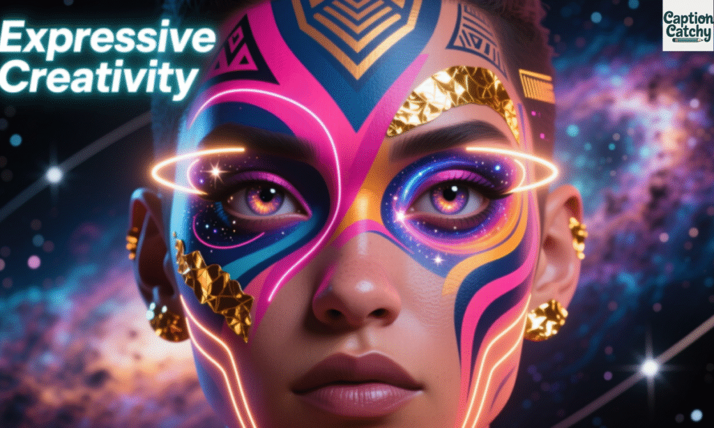 Face Art Captions for Expressive Creativity