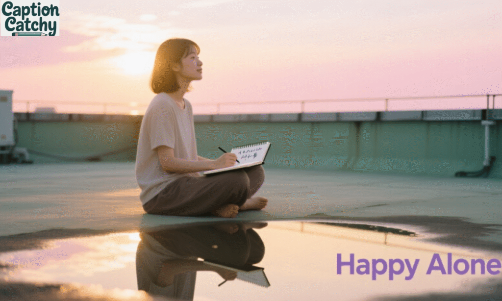 Reflective Happy Alone Instagram Captions