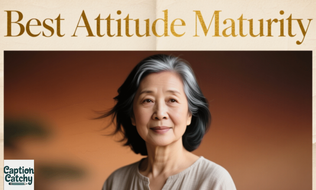 Best Attitude Maturity Captions