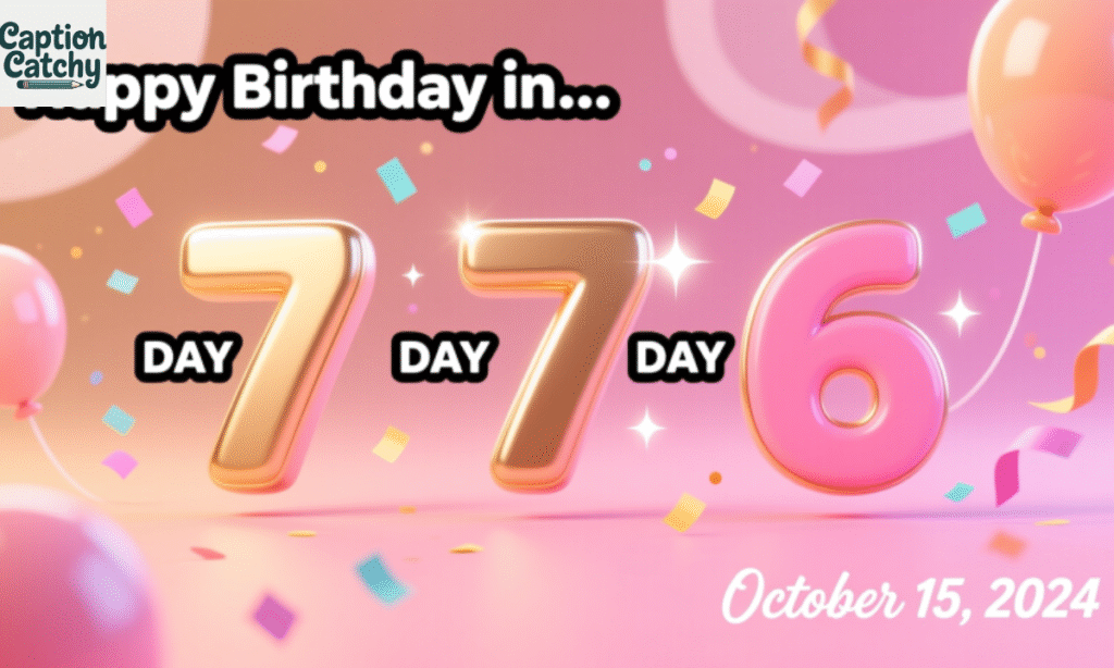 Birthday Countdown Captions for Instagram