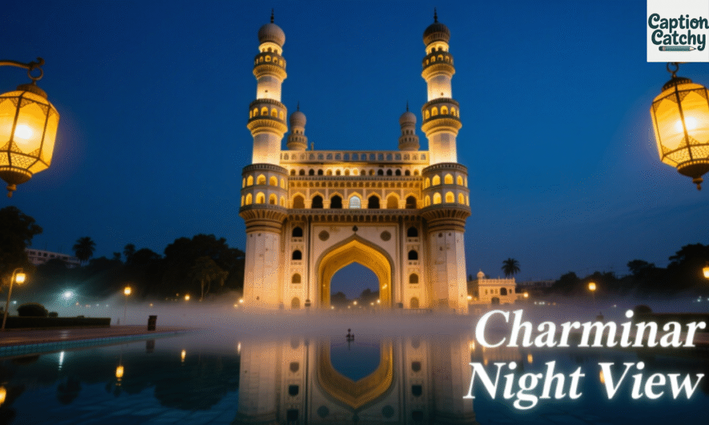 Charminar Night View Captions