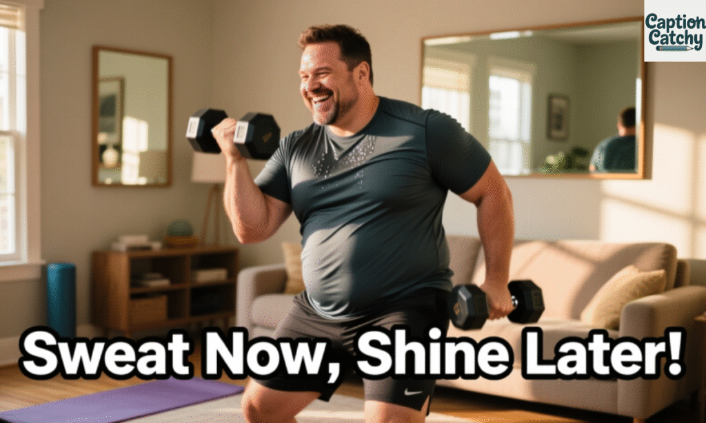 Chubby Workout Captions