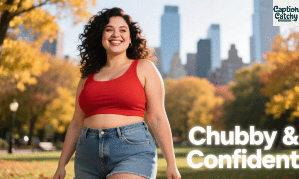 Chubby and Confident Captions