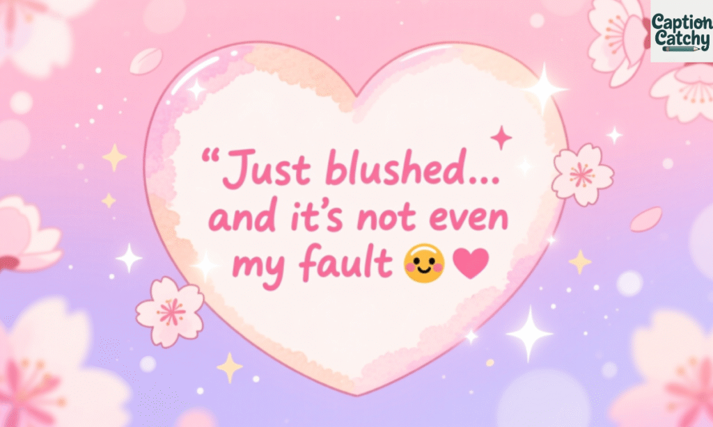 Cute Blushing Captions for Instagram