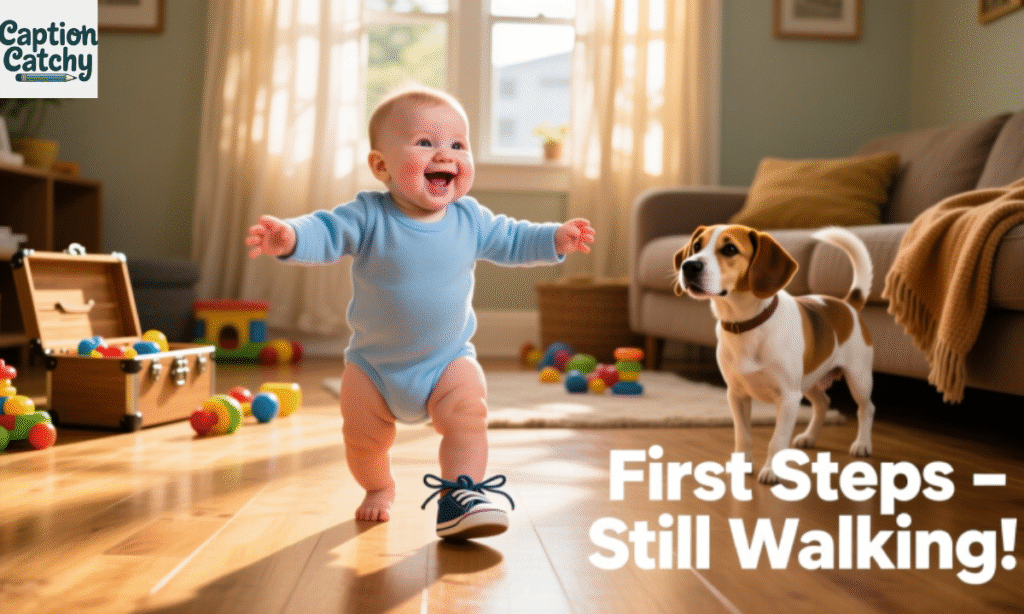 Funny Baby First Walk Captions