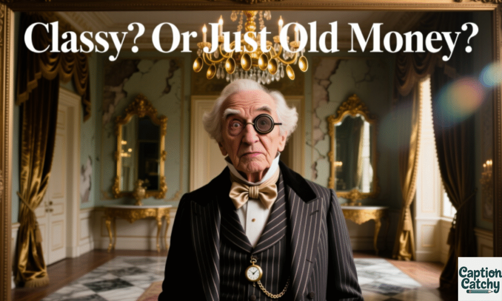 Funny Old Money Captions with a Classy Twist