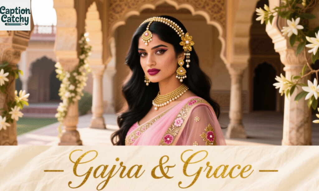 Glamorous Gajra Captions for Instagram