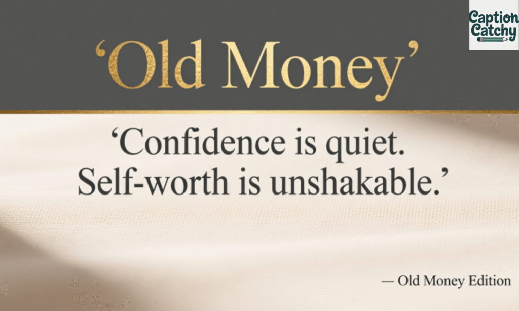 Old Money Instagram Captions for Confidence and Self-Worth