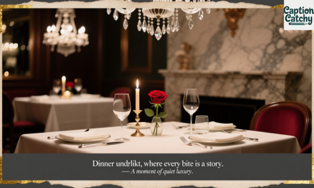 Old Money Instagram Captions for Fine Dining Moments