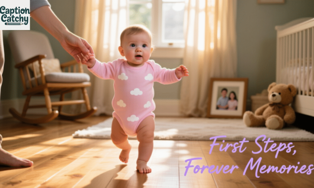 Sweet and Sentimental Baby First Walk Captions