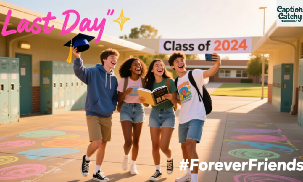 Cool Last Day of School Instagram Captions with Friends