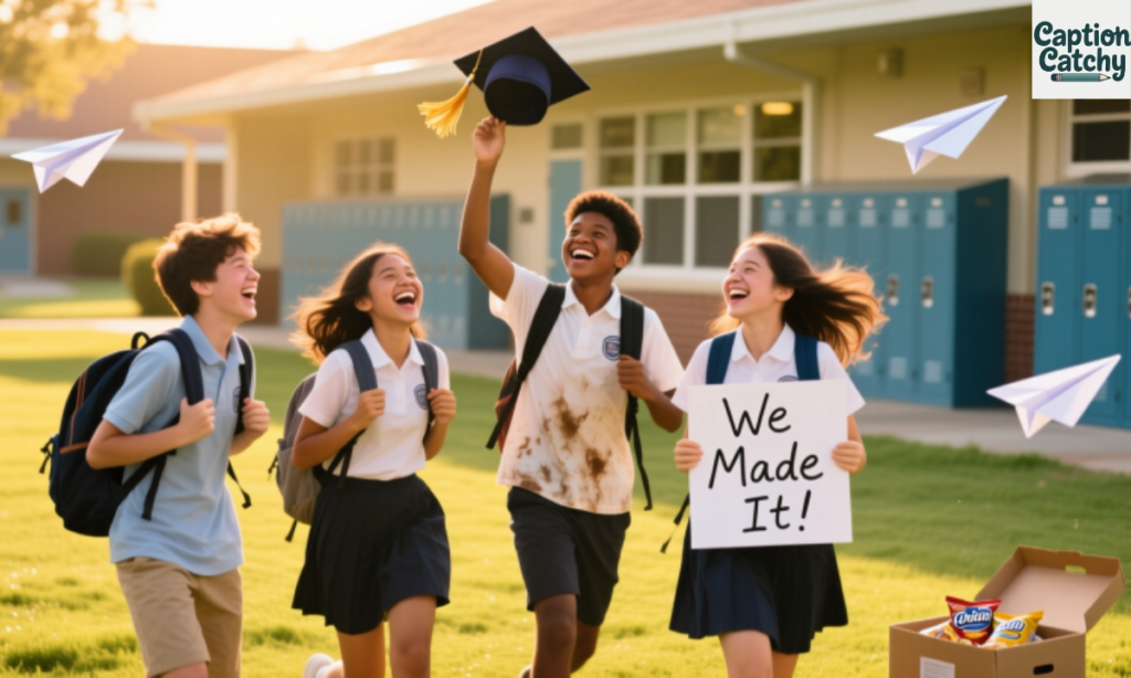 Last Day of School Captions with Friends