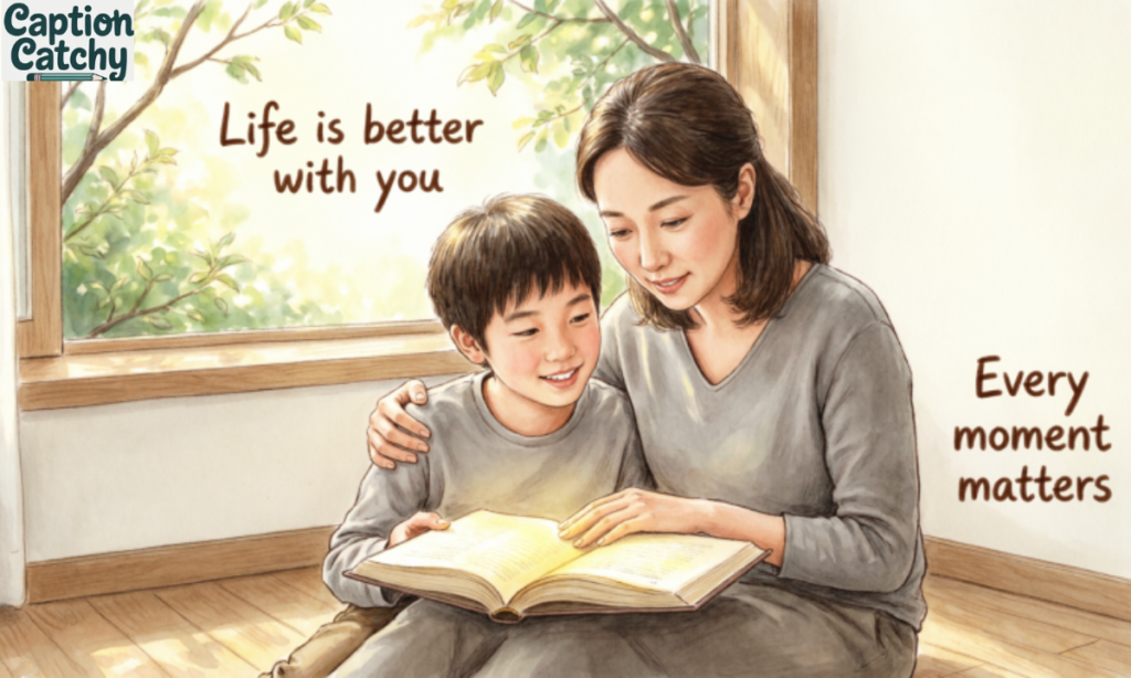 Inspirational Mom-Son Captions About Life post