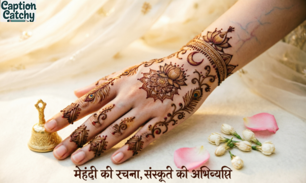 Mehndi Captions in Hindi for Cultural Expression post