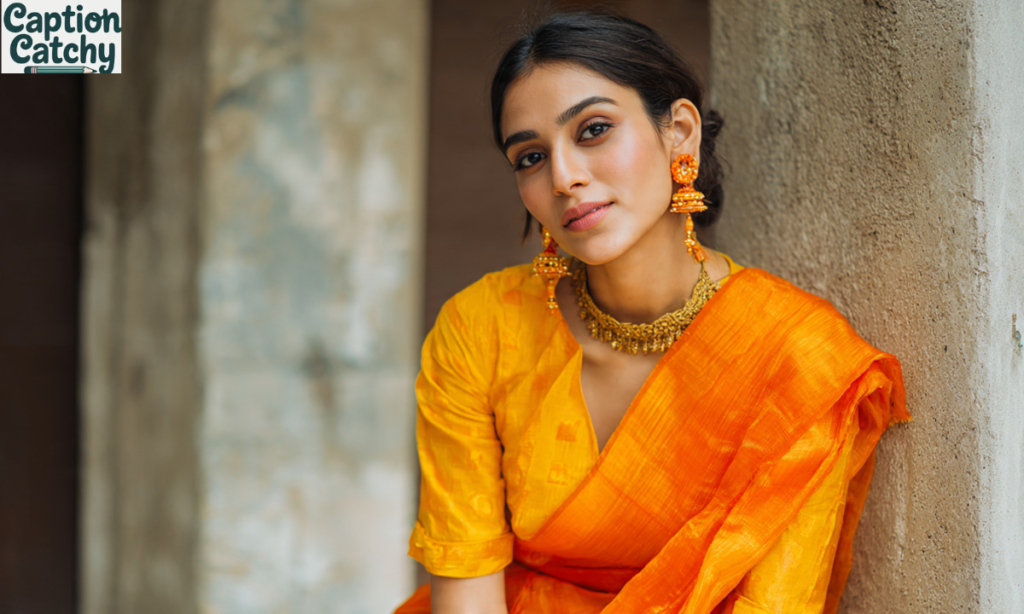 Modern Saree Captions for Stylish Looks post