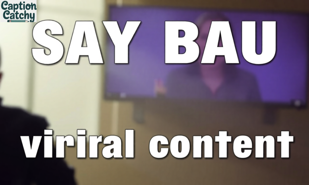 Say Bau Captions for Reels and Viral Content post