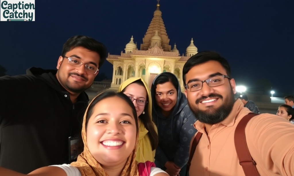 Temple Selfie and Group Photo Captions post