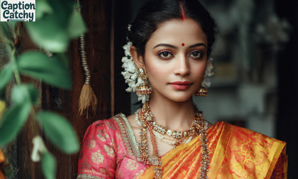 Traditional Captions for Instagram for Sarees post