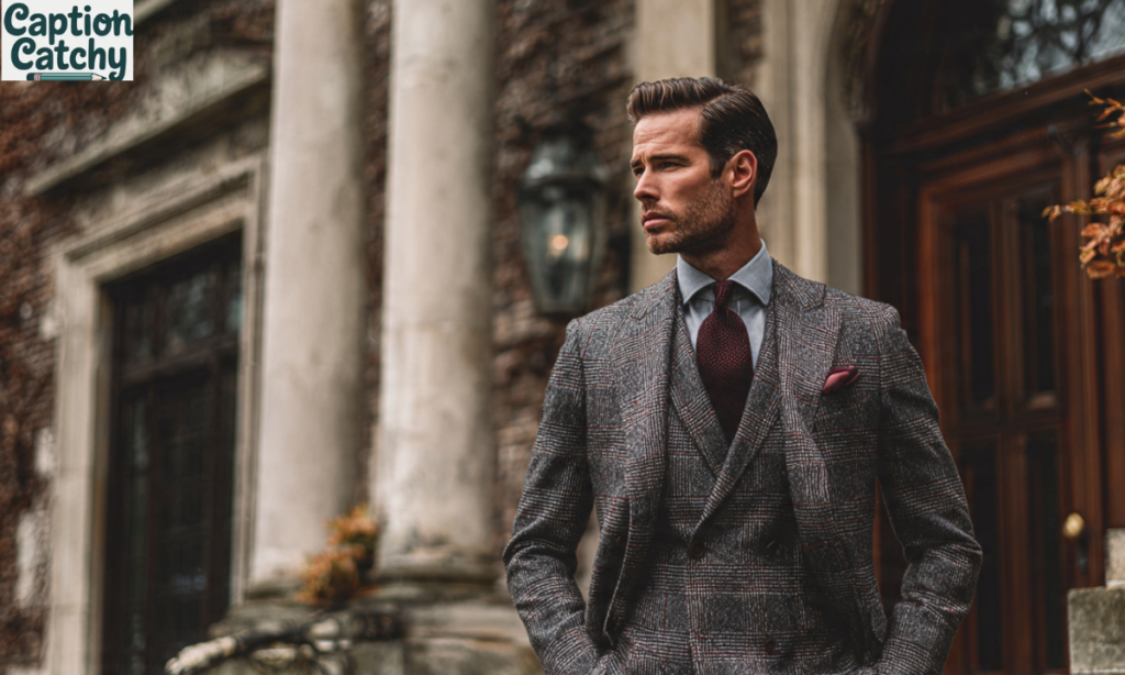 Royal Suit Captions for Luxury Looks post