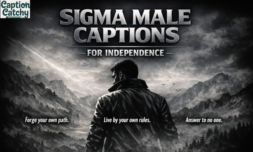 Sigma Male Captions for Independence post