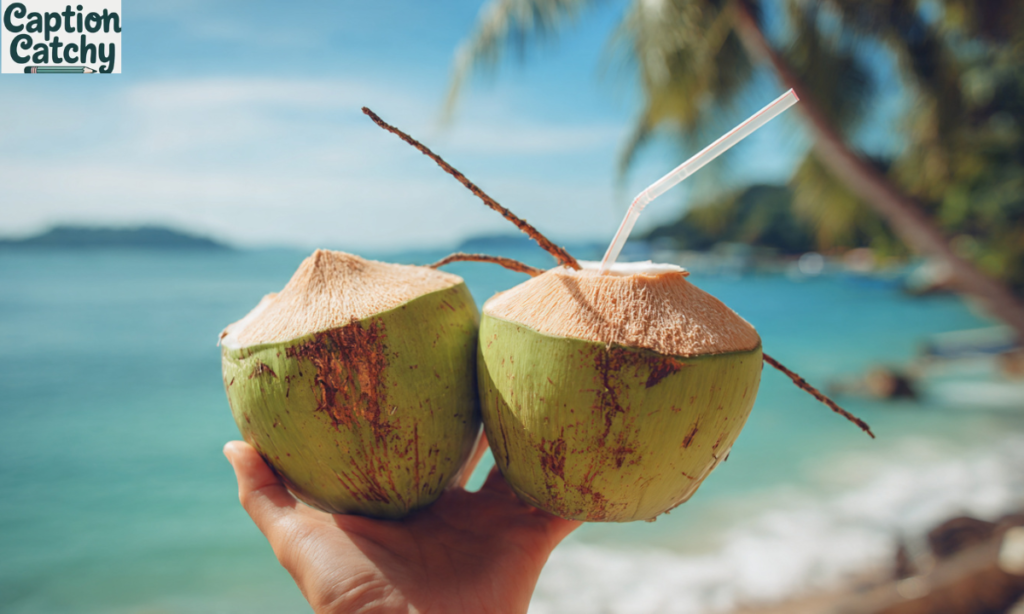 Tropical Coconut Captions For Instagram post