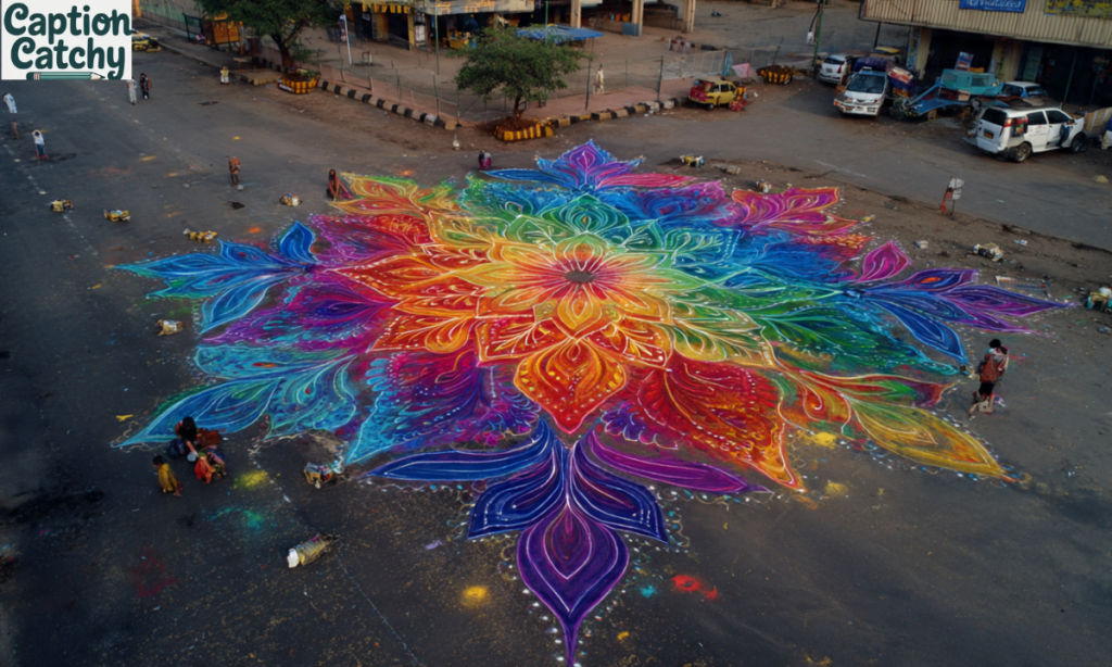 Unique Rangoli Captions for Instagram post