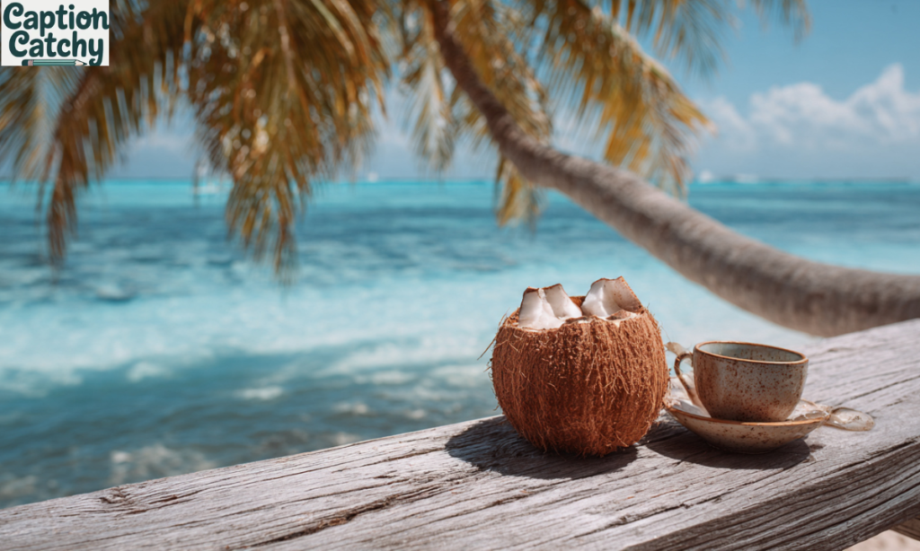 Vacation Coconut Captions For Instagram post