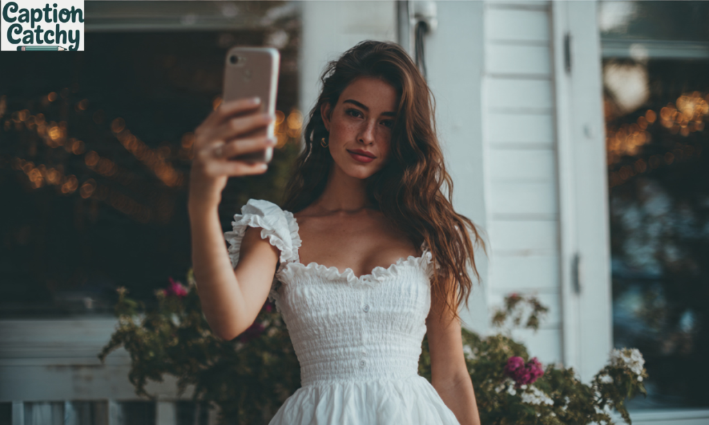 White Dress Captions For Instagram for Selfies post