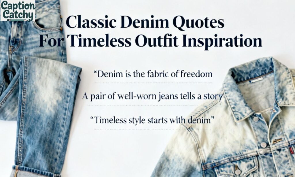Best Stylish Denim Captions For Instagram Posts
