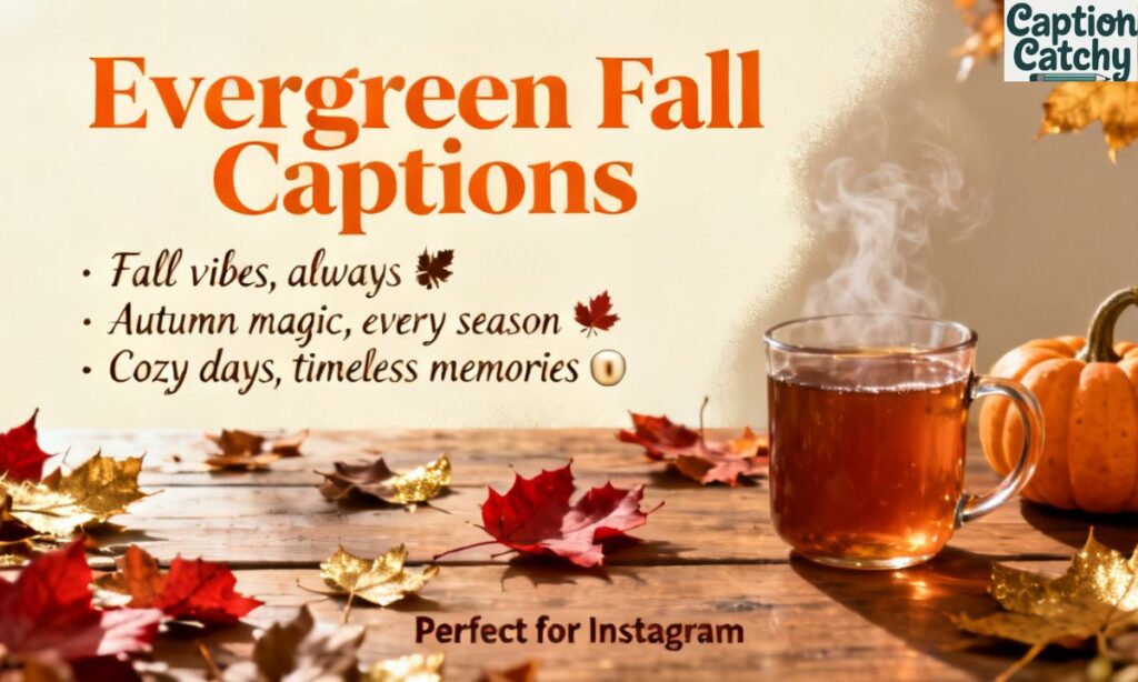 Evergreen Fall Captions For Instagram post
