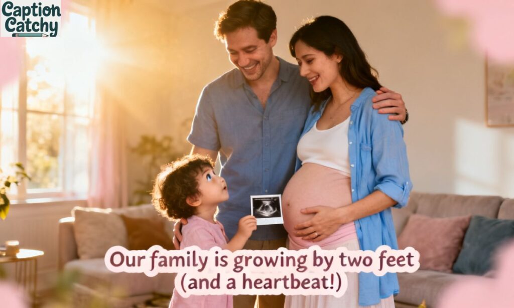 Family Pregnancy Announcement Captions For Instagram post
