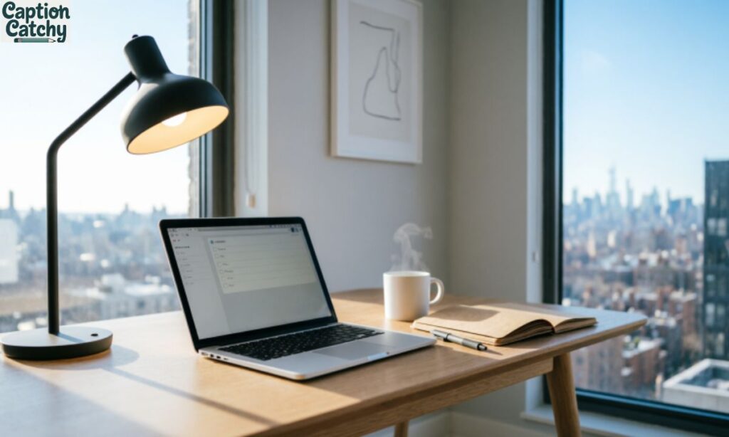 First Home Captions for Work From Home Setup

