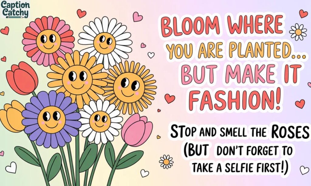 Funny Flower Captions for Instagram Light and Playful Vibes
