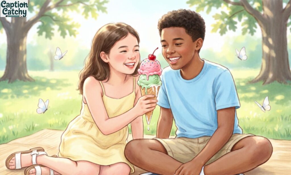 Ice Cream and Friendship Captions
