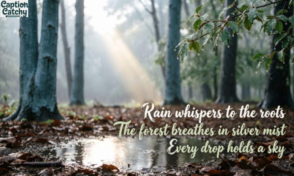 Nature Inspired Rain Captions For Photography
