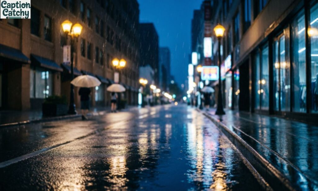 Rainy Night Captions For Instagram post
