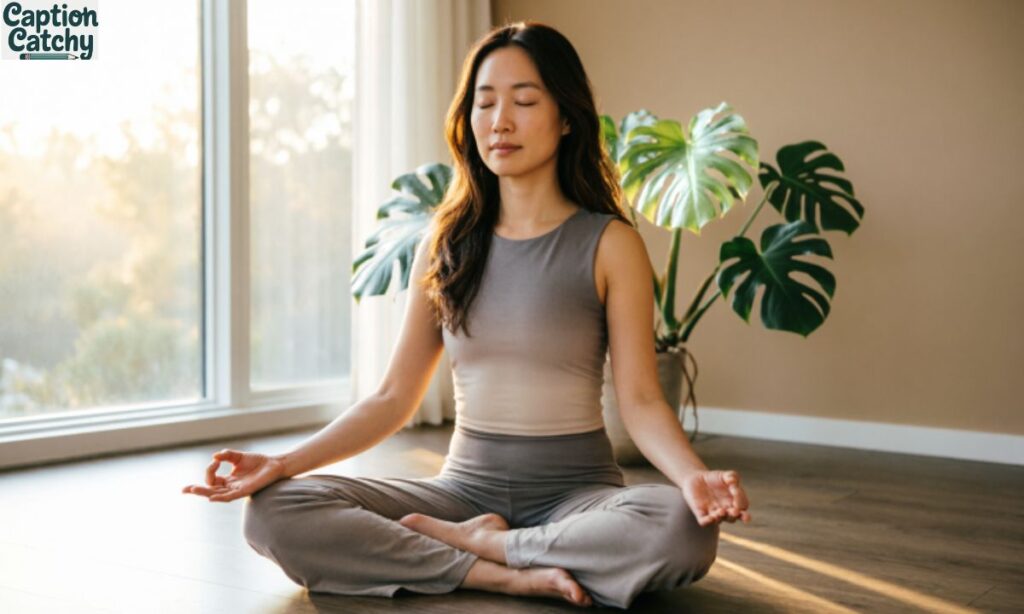 Calm Yoga Captions for Instagram post
