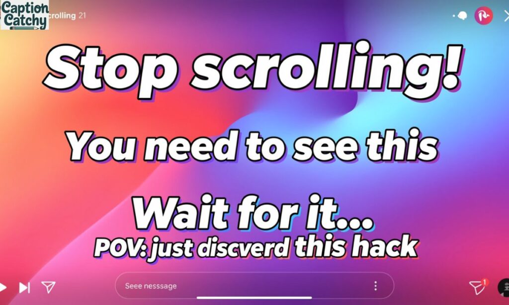 Creative Reel Hook Captions For Instagram
