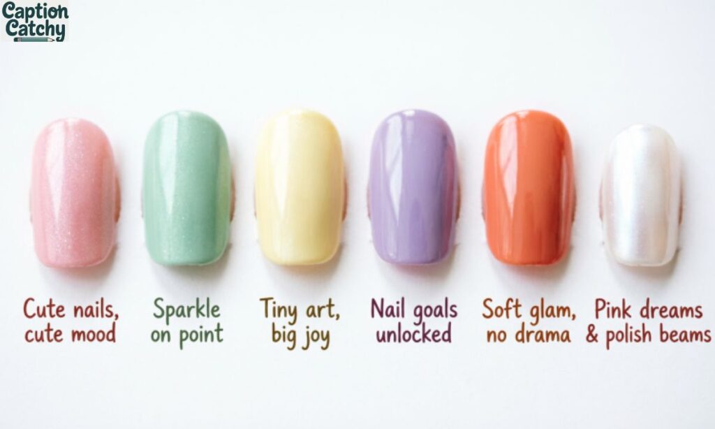 Cute Nail Captions For Instagram post
