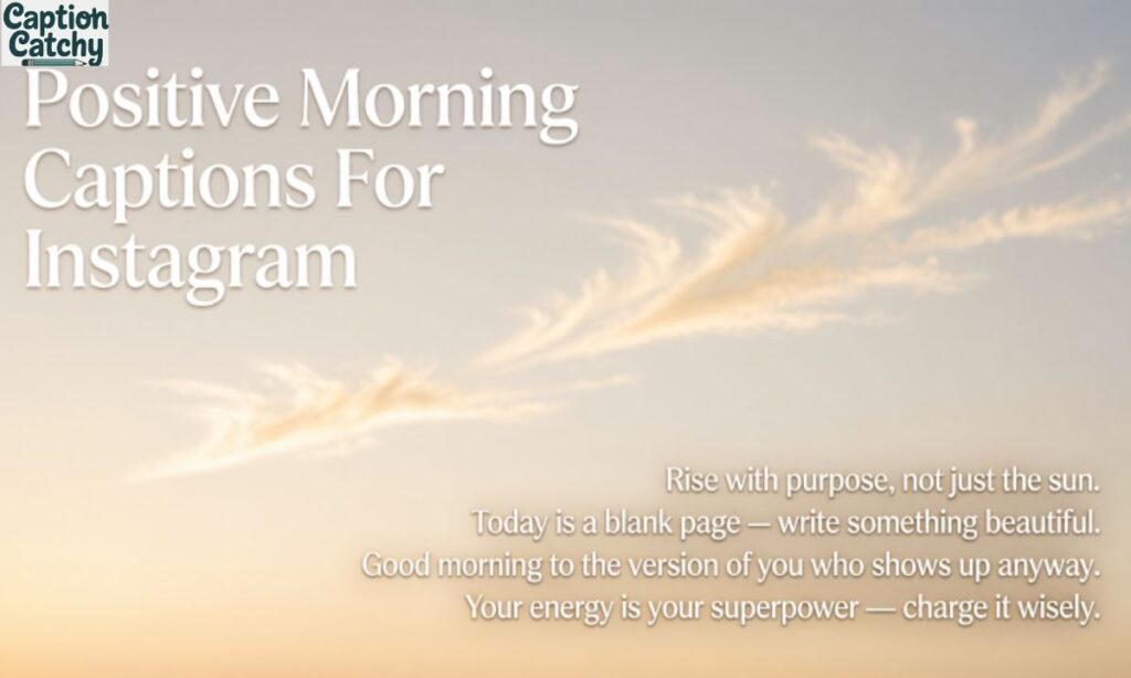 Positive Morning Captions For Instagram post