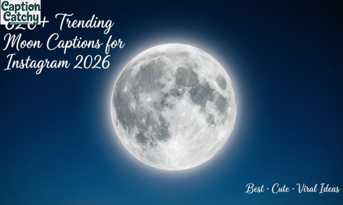620+ Trending Moon Captions for Instagram 2026 (Best ,Cute & Viral Ideas)