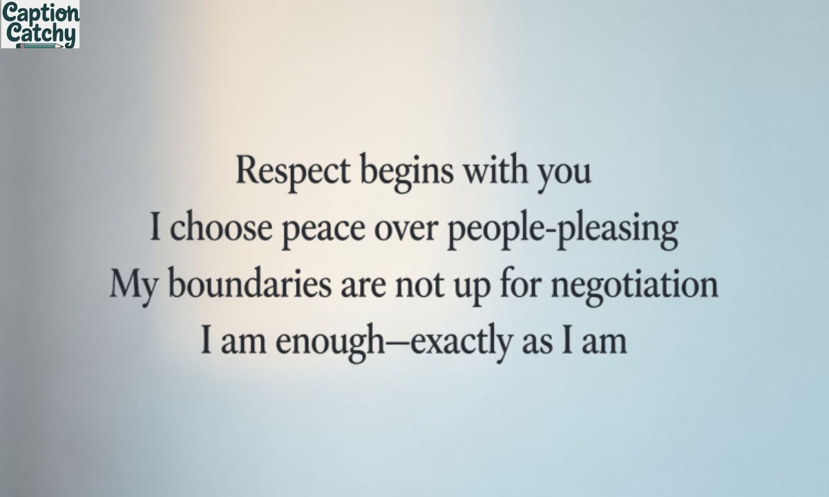 Self Respect Captions For Instagram